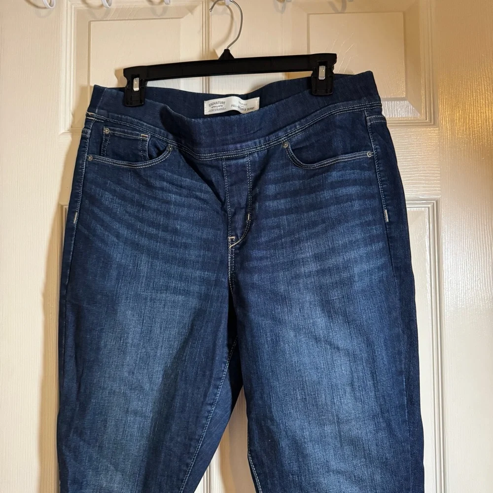 Signature by Levi Strauss Dark Blue Boyfriend Jeans - Picture 2 of 7